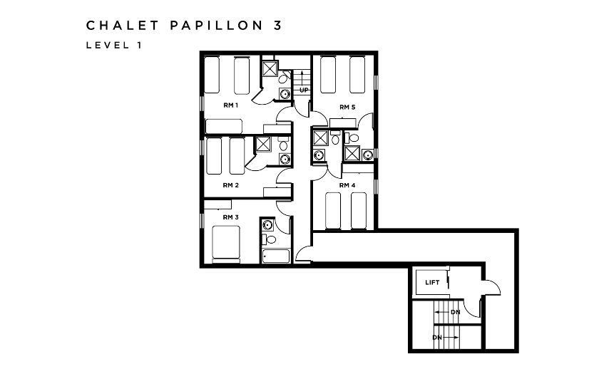 Chalet Papillon 3 La Rosiere Floor Plan 2